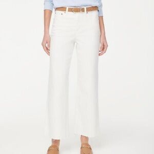 J. Crew Wide Leg Crop Jean in Seashell White